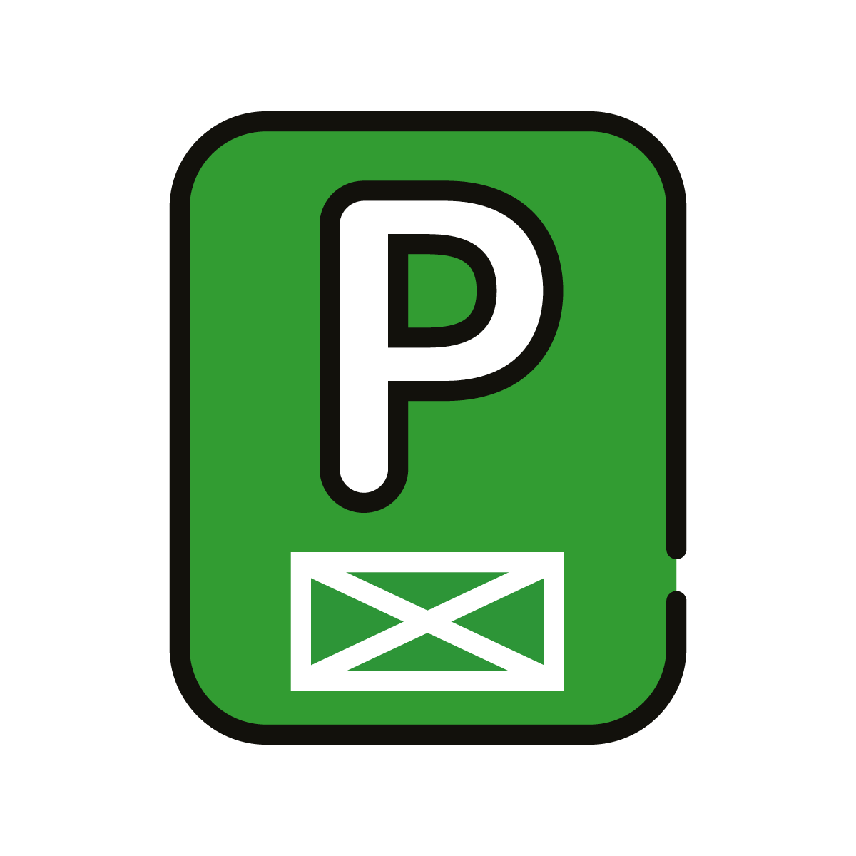Parking z wyznaczonym miejscem dla osoby z niepełnosprawnością